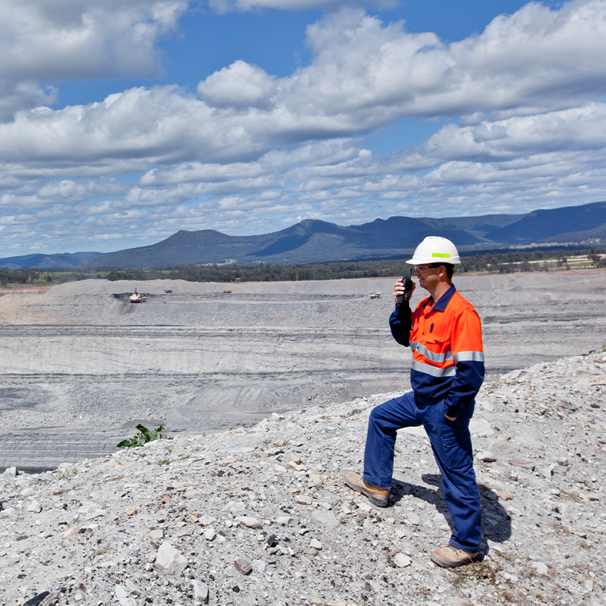 CSE Crosscom Motorola Lone Working Monitoring Two Way Radio on Mine Site
